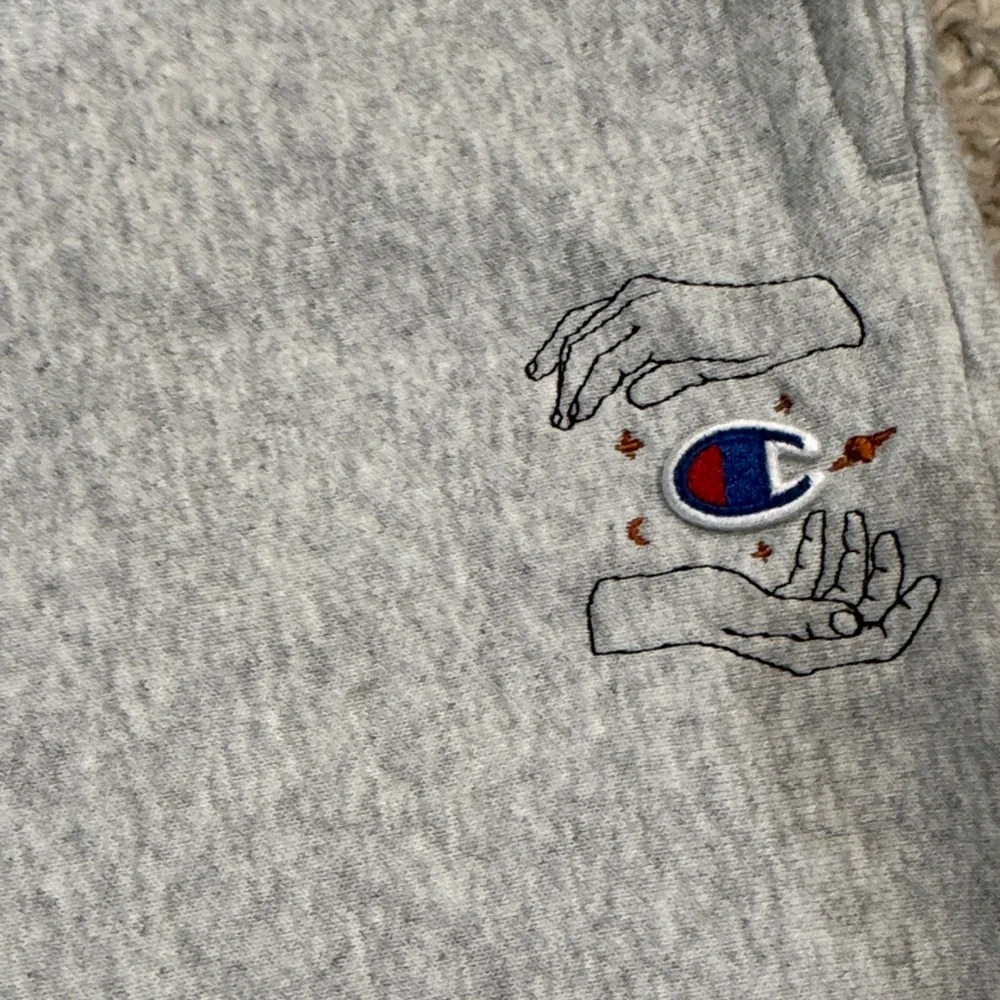 Champion Heather Gray Joggers with Logo - Picture 3 of 5